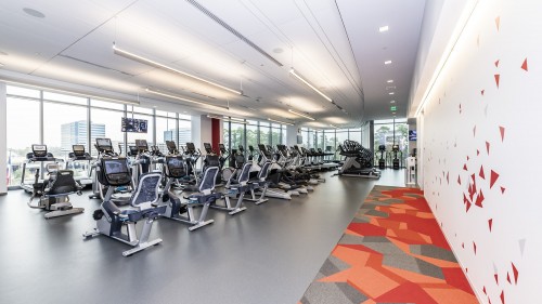 The Wellness Center with state-of-the-art equipment and locker rooms.