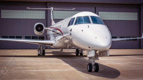 A photo of ConocoPhillips' air shuttle, an Embraer 145XR.