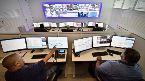 A view of the ConocoPhillips Global Security Operations Center in Houston.