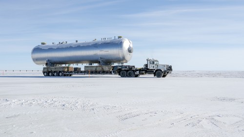 Slug catcher arrives at Alpine in Alaska.