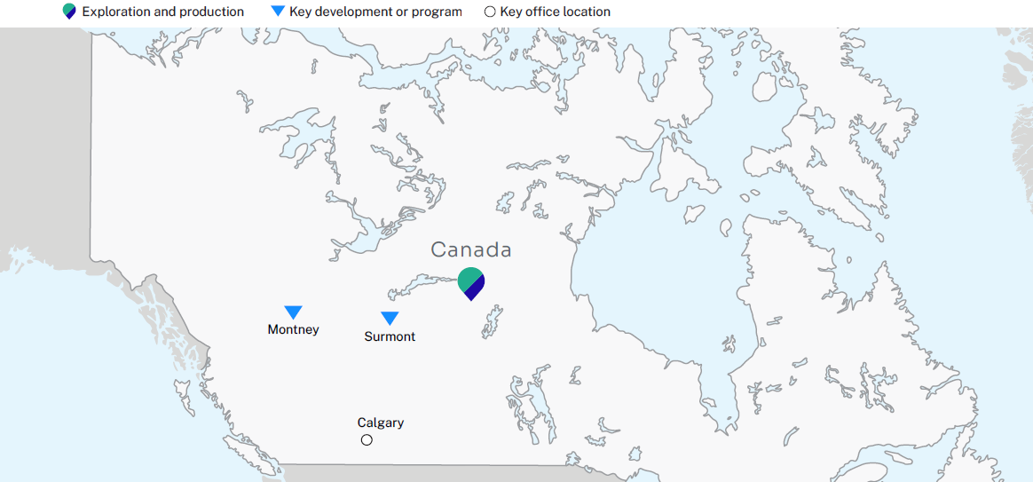 Map of Canada Operations